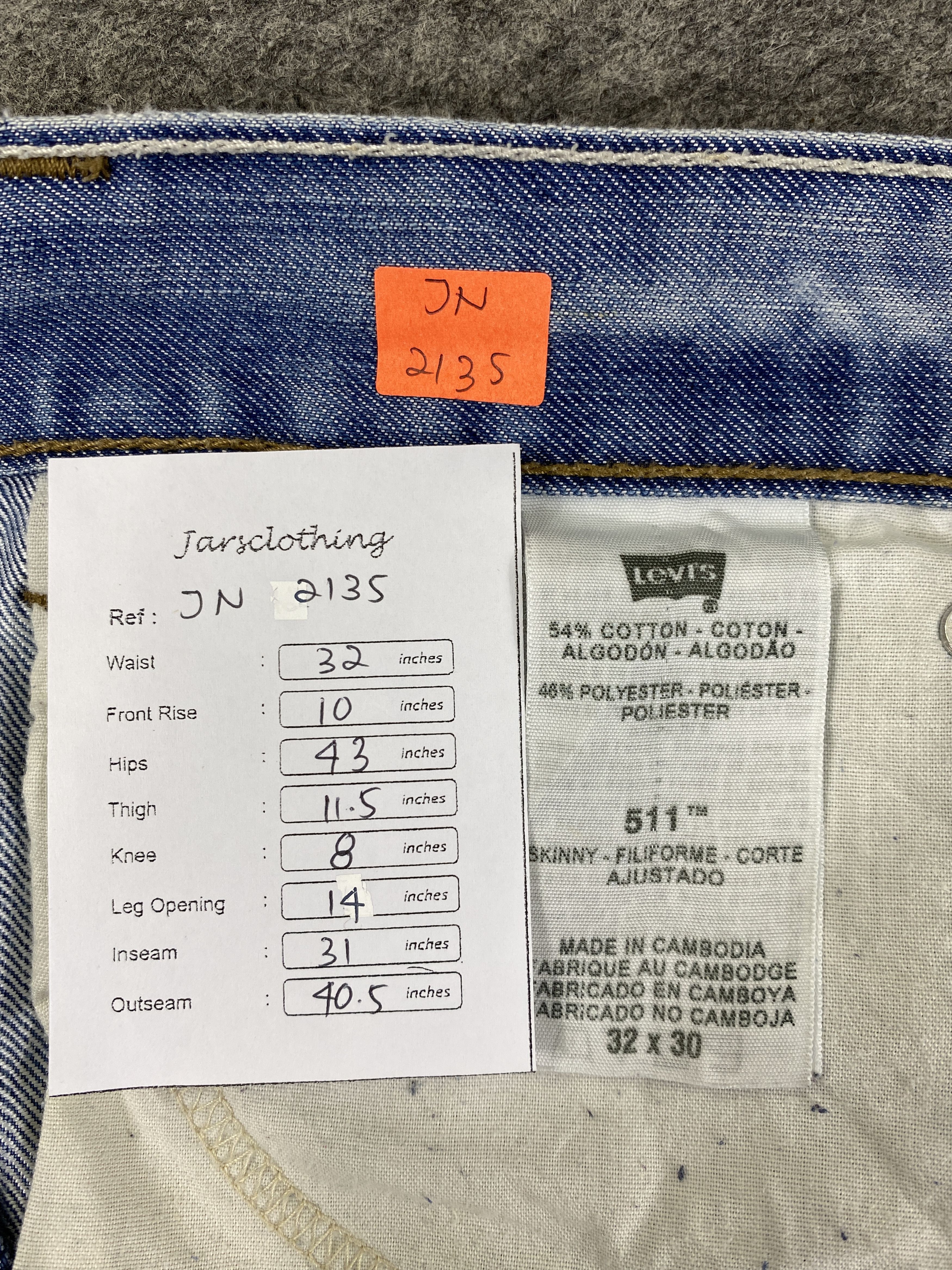 Levi's Light Blue Wash Vintage Levi's 511 32x31 Denim -JN2135 Size US 32 / EU 48 - 8 Thumbnail