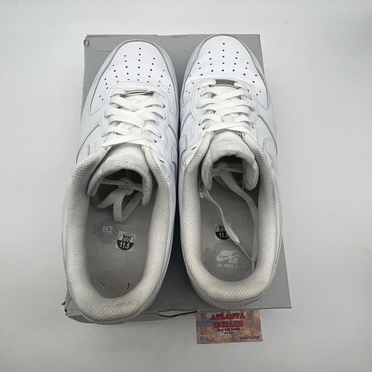 Nike Air Force 1 07 white Size US 11.5 / EU 44-45 - 7 Thumbnail
