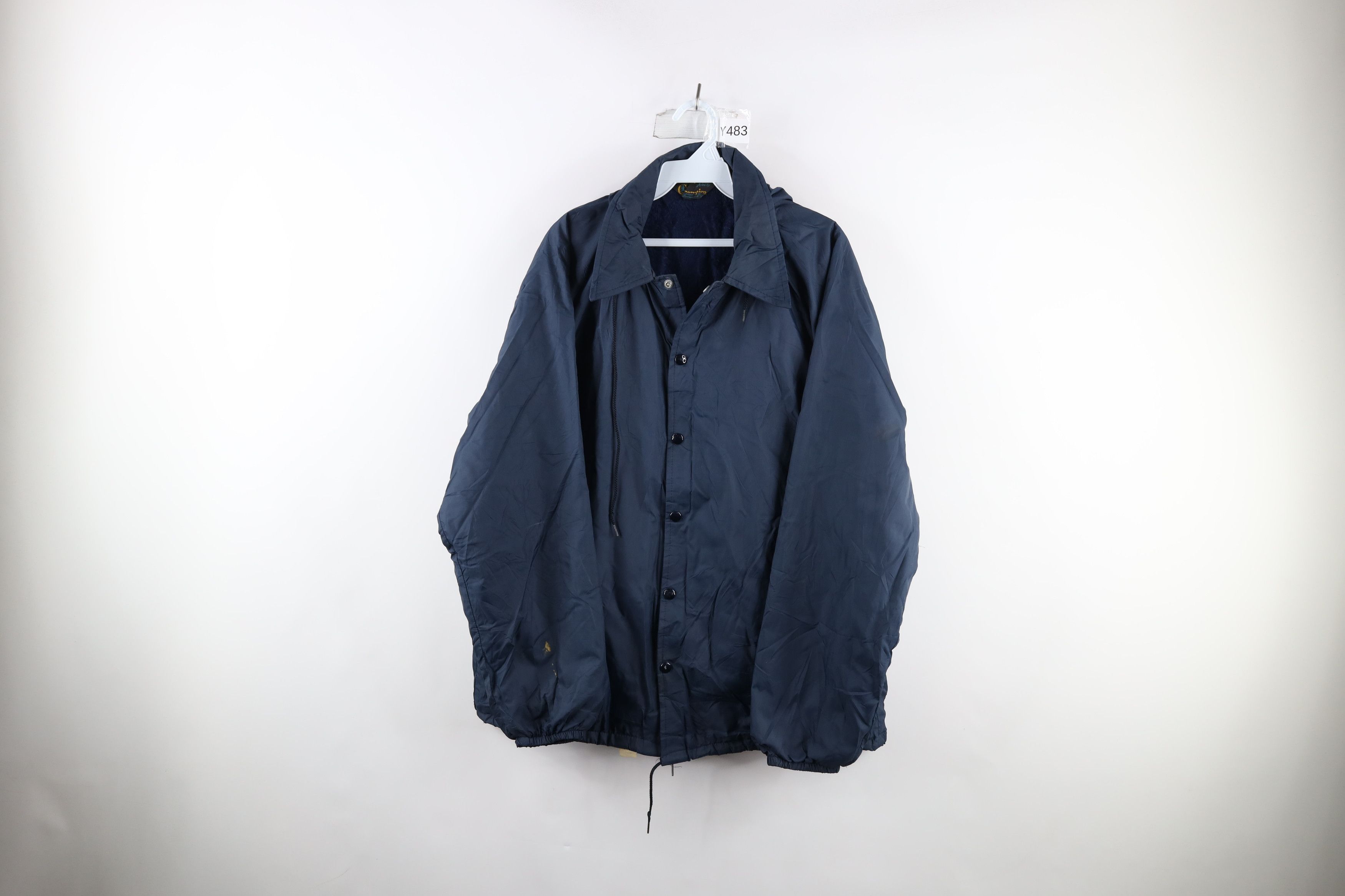 image of 50S 60S Champion Running Lined Coach Jacket Blue Usa, Men's (Size XL)
