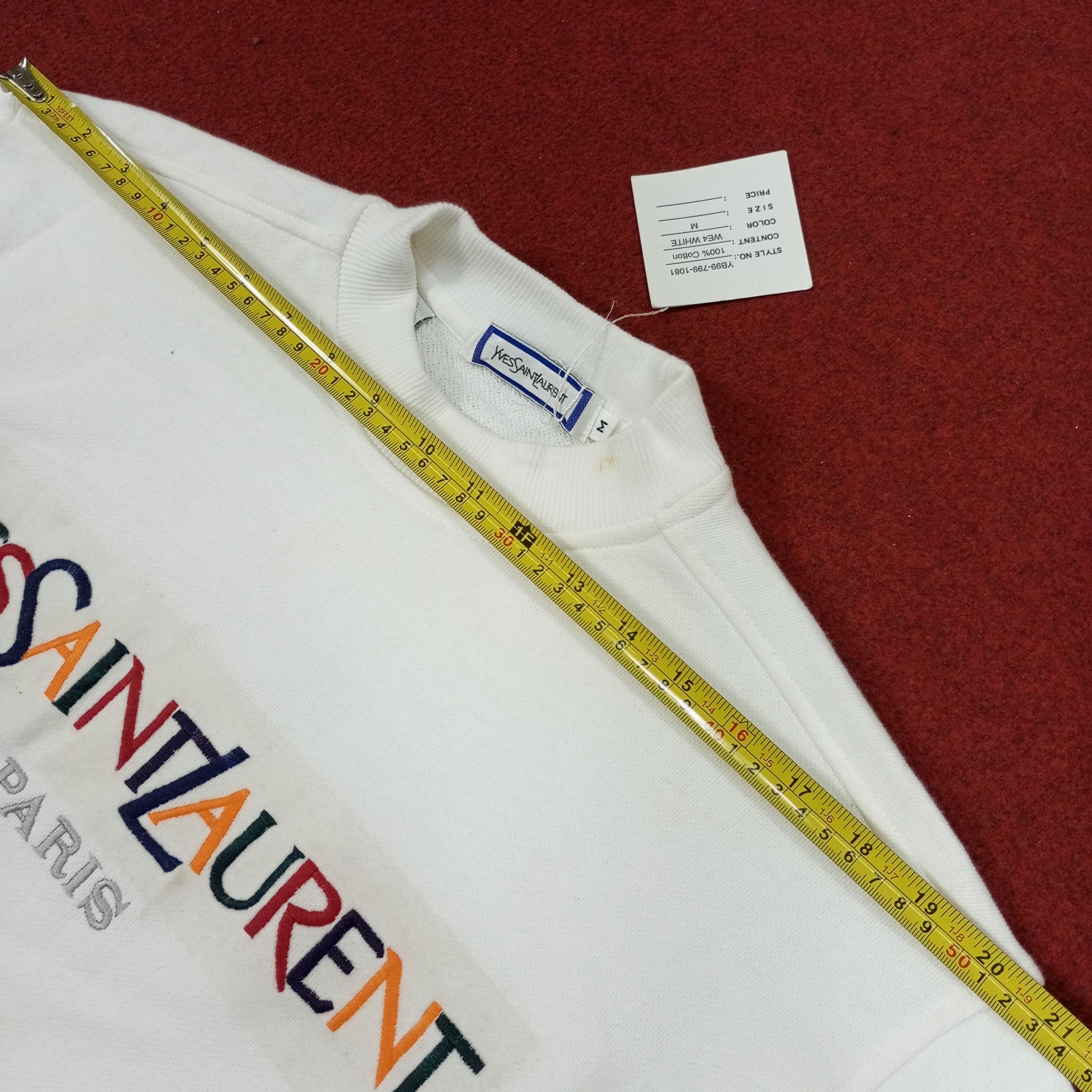 Vintage Yves Saint Laurent Paris Fashion Designer Brand Sweatshirt Size US M / EU 48-50 / 2 - 10 Thumbnail