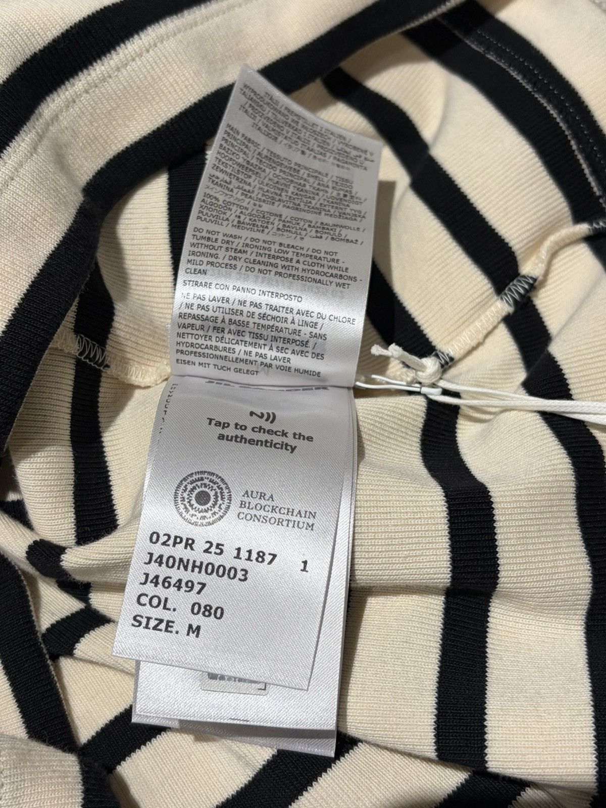 Jil Sander NWT Stripe Crew Neck Long Sleeve - BLACK/BEIGE, M Size M / US 6-8 / IT 42-44 - 6 Thumbnail