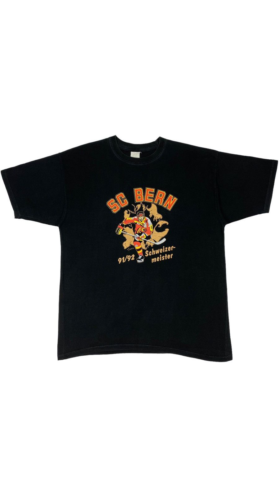 NHL LASTDROP🔥 1991 1992 SC Bern Schweizer Meister T-shirt Hockey Size US XL / EU 56 / 4 - 1 Thumbnail