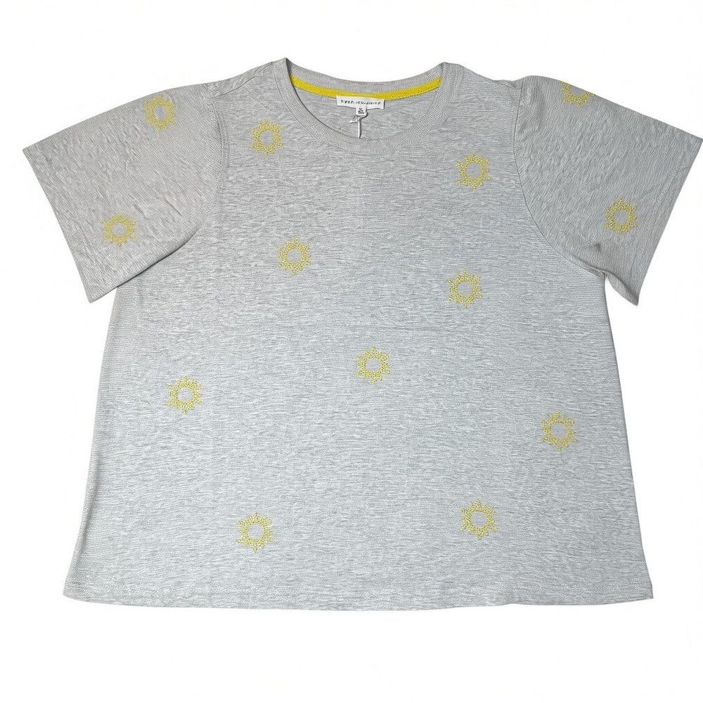 Other NWT New JANE And DELANCEY Embroidered Sun Grey Short Sleeve Size 3XL / US 20-22 - 2 Thumbnail