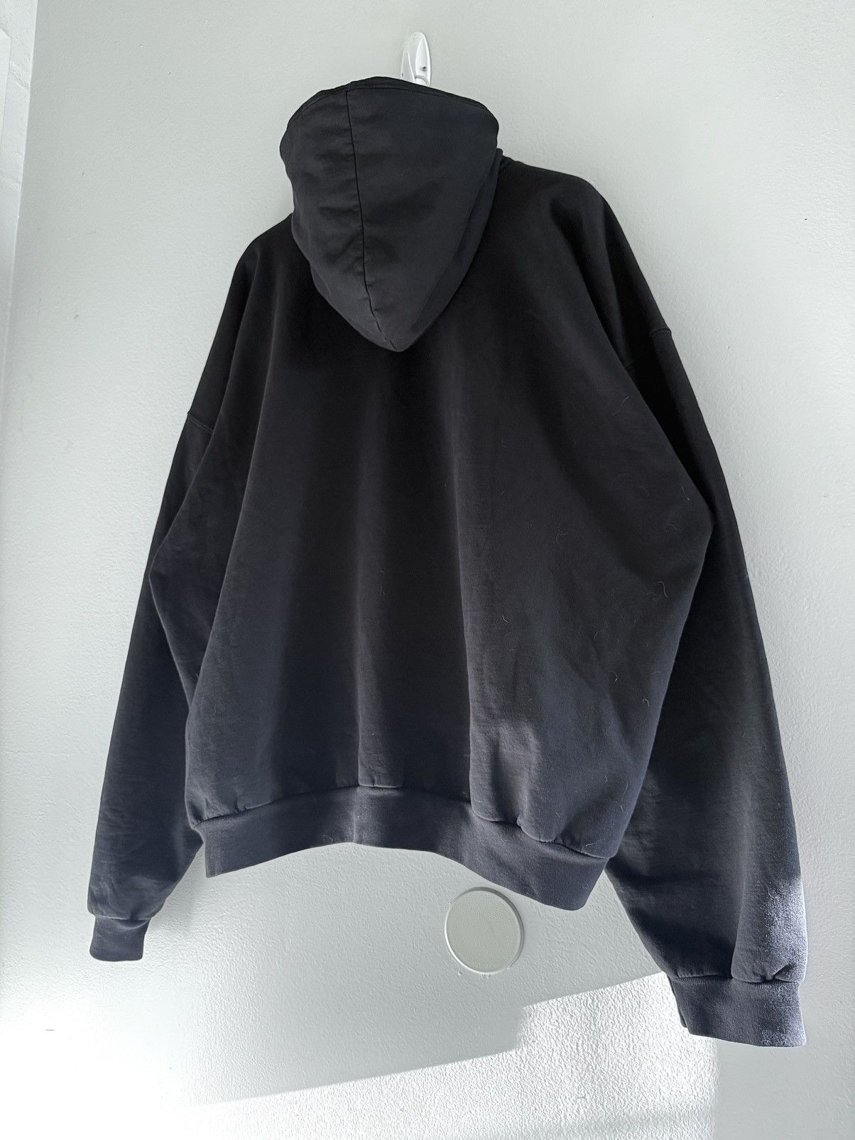 SAMPLE Yeezy Gap Balenciaga Hoodie Dove Blank Washed Black