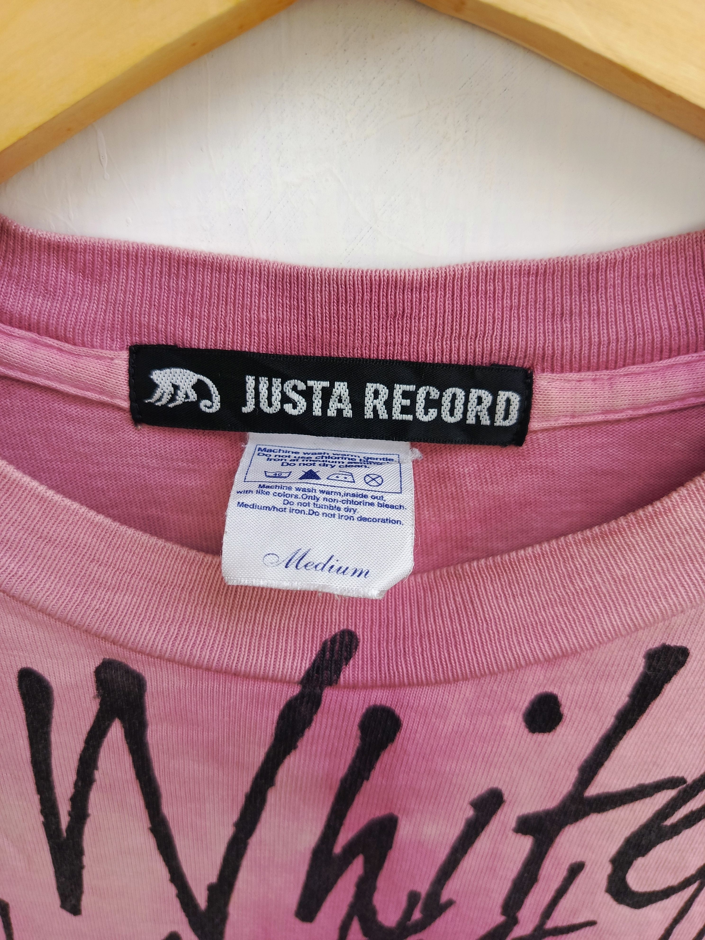 Japanese Brand Justa Record Tie Dye T-Shirt Bold Script Print Size US M / EU 48-50 / 2 - 4 Thumbnail