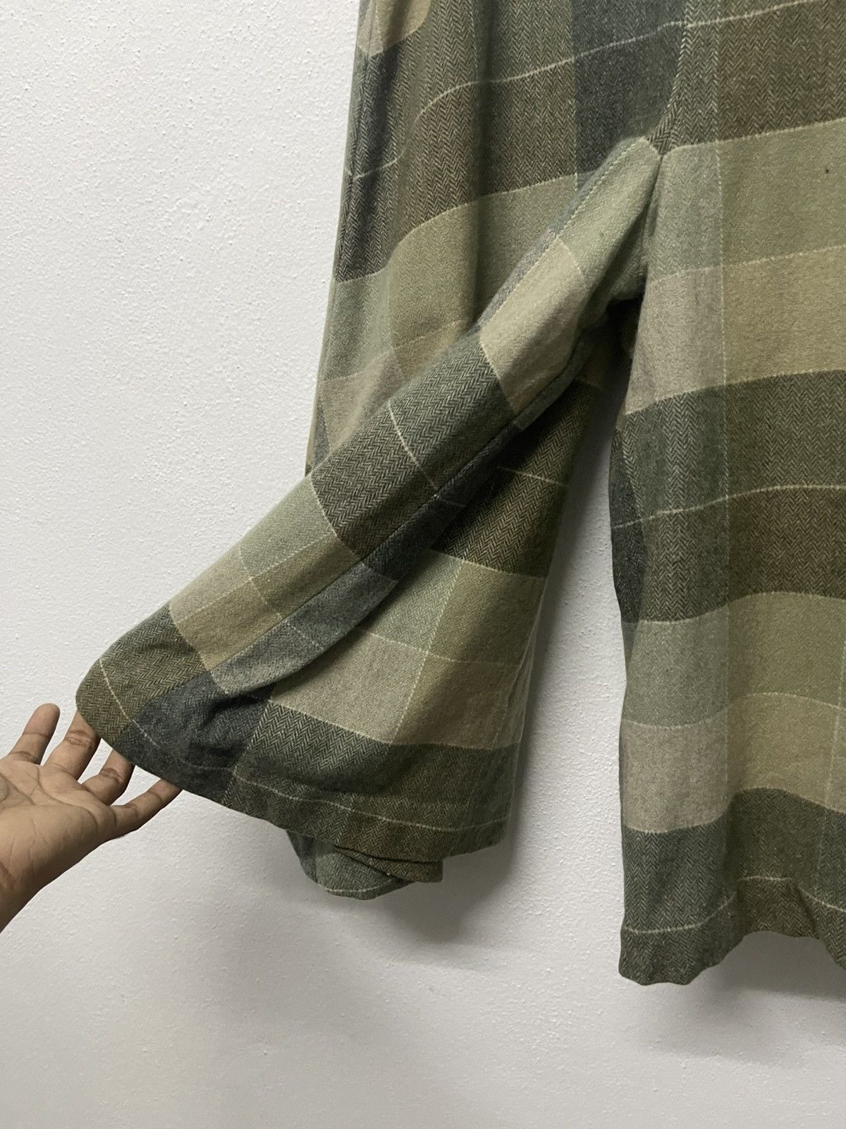 Comme des Garcons 80s COMME DES GARCONS TARTAN CHECKED OPEN LEG WOOL PANT Size 22" - 14 Thumbnail