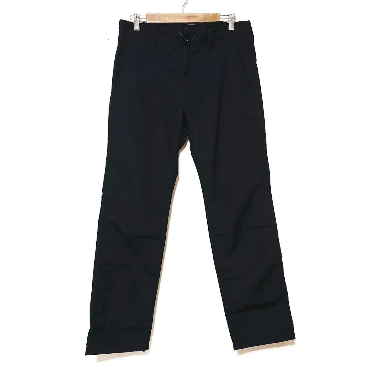 Comme des Garcons Homme Casual Pants Wool Polyester full length straight cut Black Size US 34 / EU 50 - 1 Thumbnail