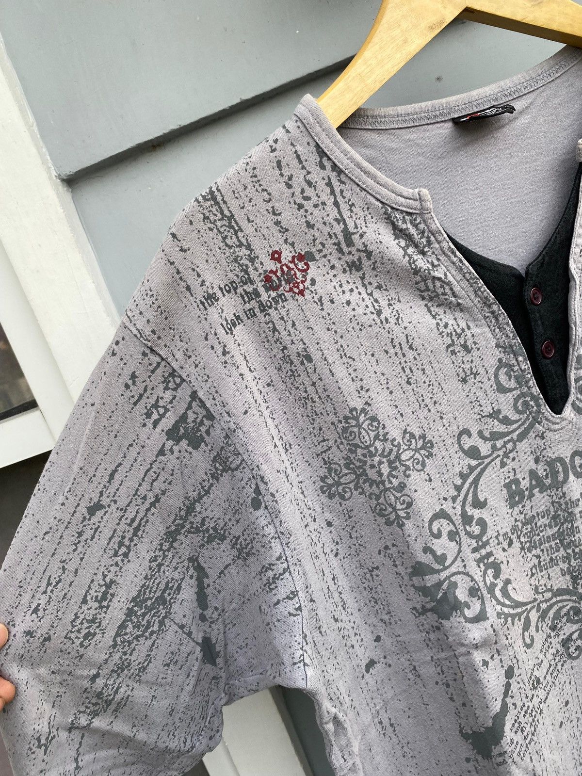 If Six Was Nine BADGER Y2K Grunge Graphic Long Sleeve Distressed Print Tee Size US L / EU 52-54 / 3 - 4 Thumbnail