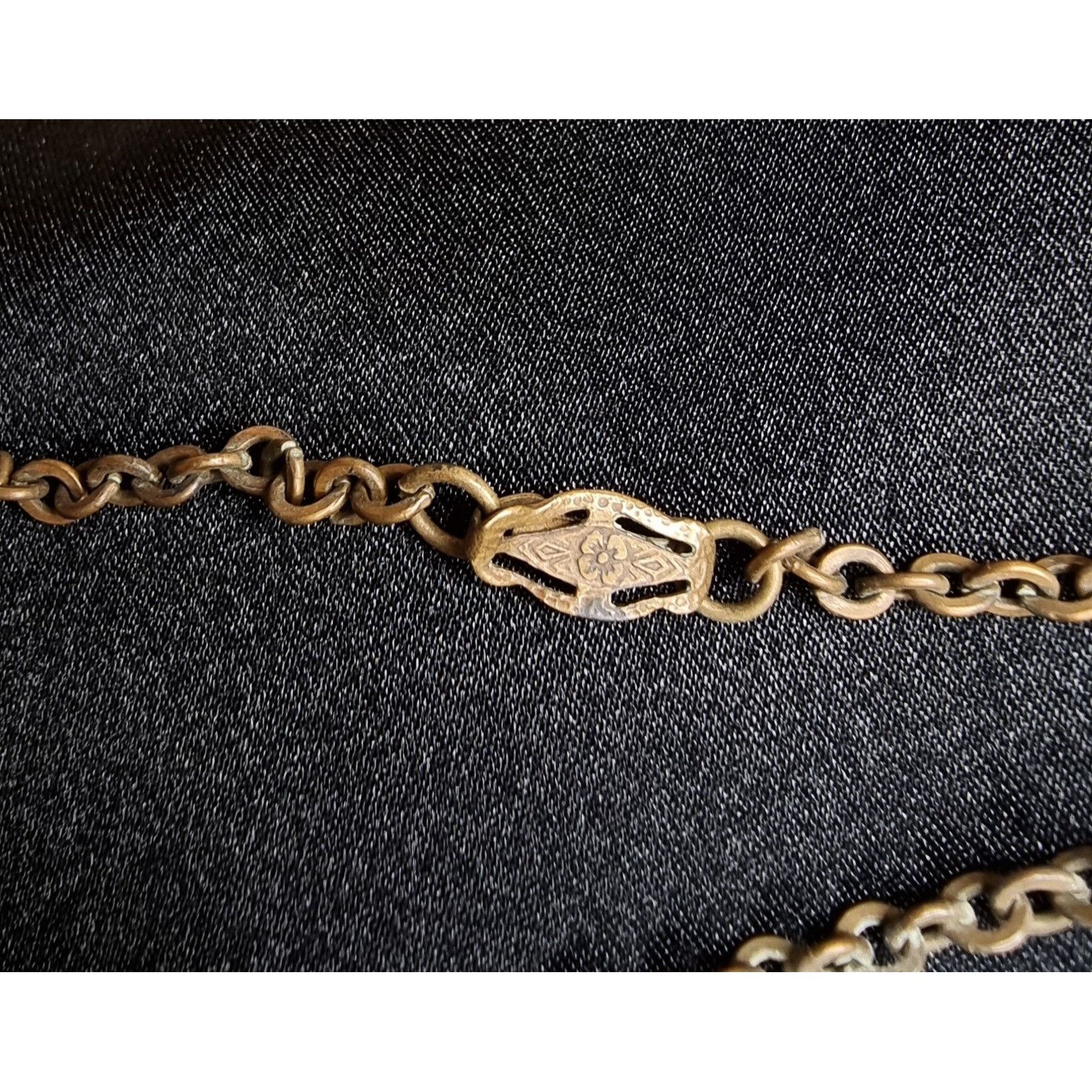 Vintage Antique Early XX Century Faux Coral Necklace With Ornate Gol Size ONE SIZE - 5 Thumbnail