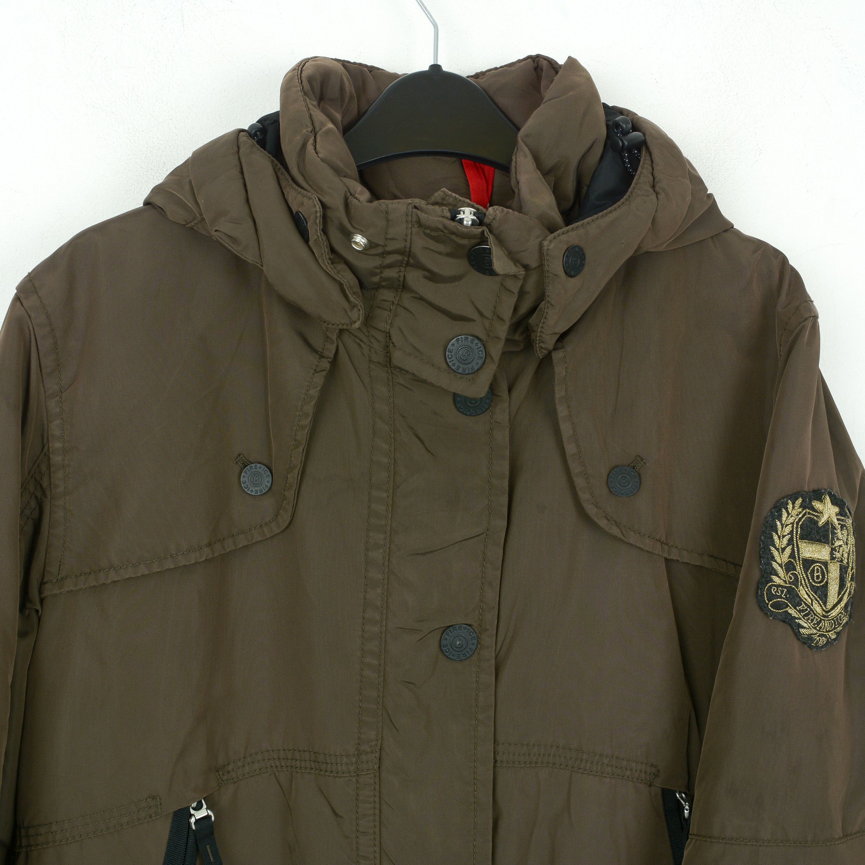 Bogner Fire + Ice Women L Padded Parka Hooded Jacket Zip Up Coat Size L / US 10 / IT 46 - 2 Thumbnail