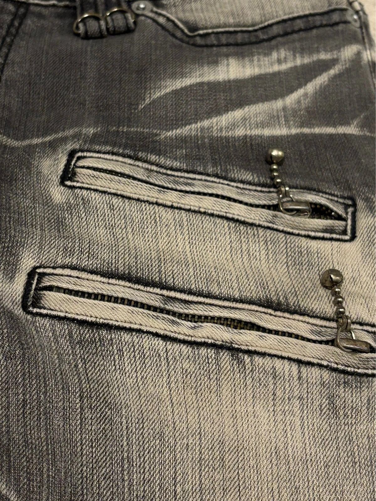 BUFFALO BOBS Buffalo Bobs grey detailed biker denim jeans Size US 29 - 8 Thumbnail