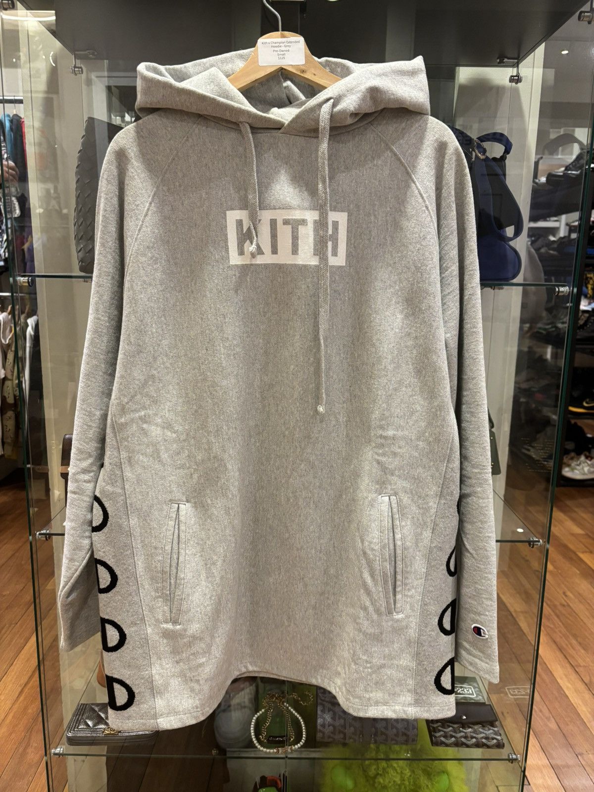 Champion × Kith Kith X Champion Extended Hoodie - Grey Size US S / EU 44-46 / 1 - 1 Thumbnail