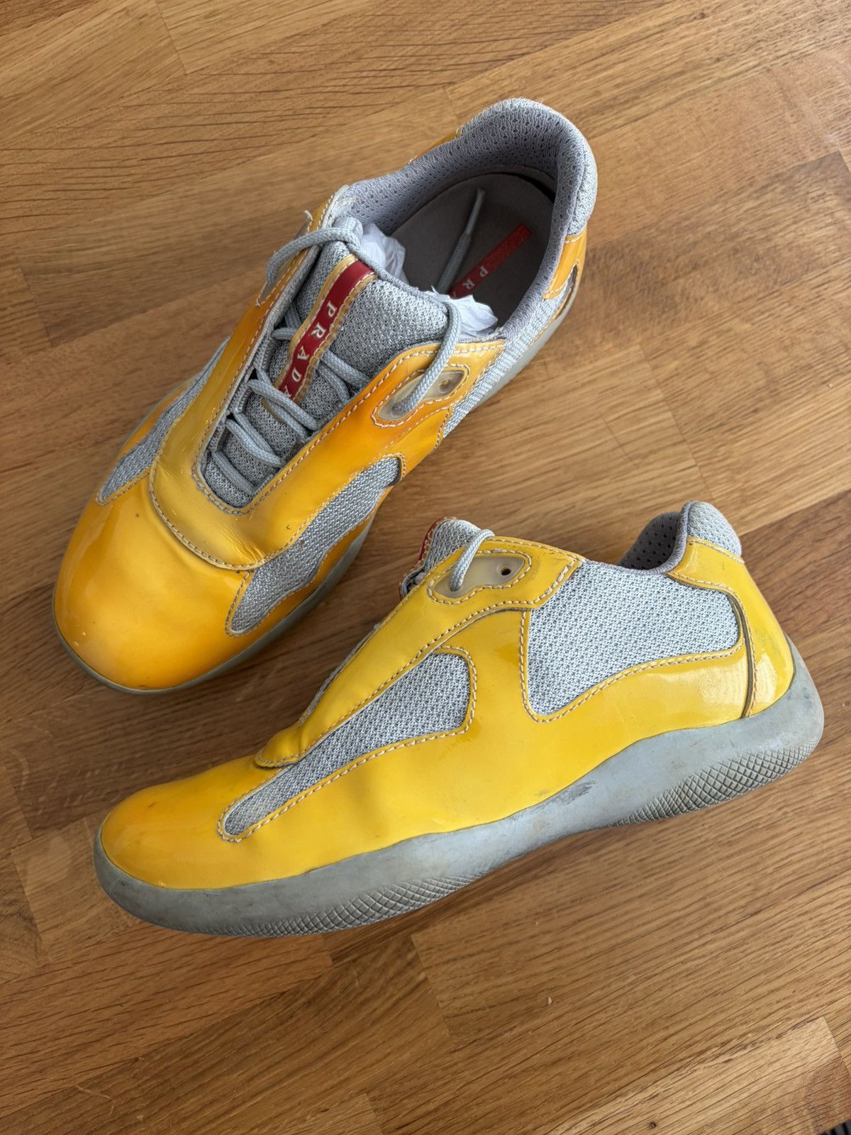 Prada Archival Prada America's Cup yellow sneakers 34 Size US 4 / IT 34 - 5 Thumbnail