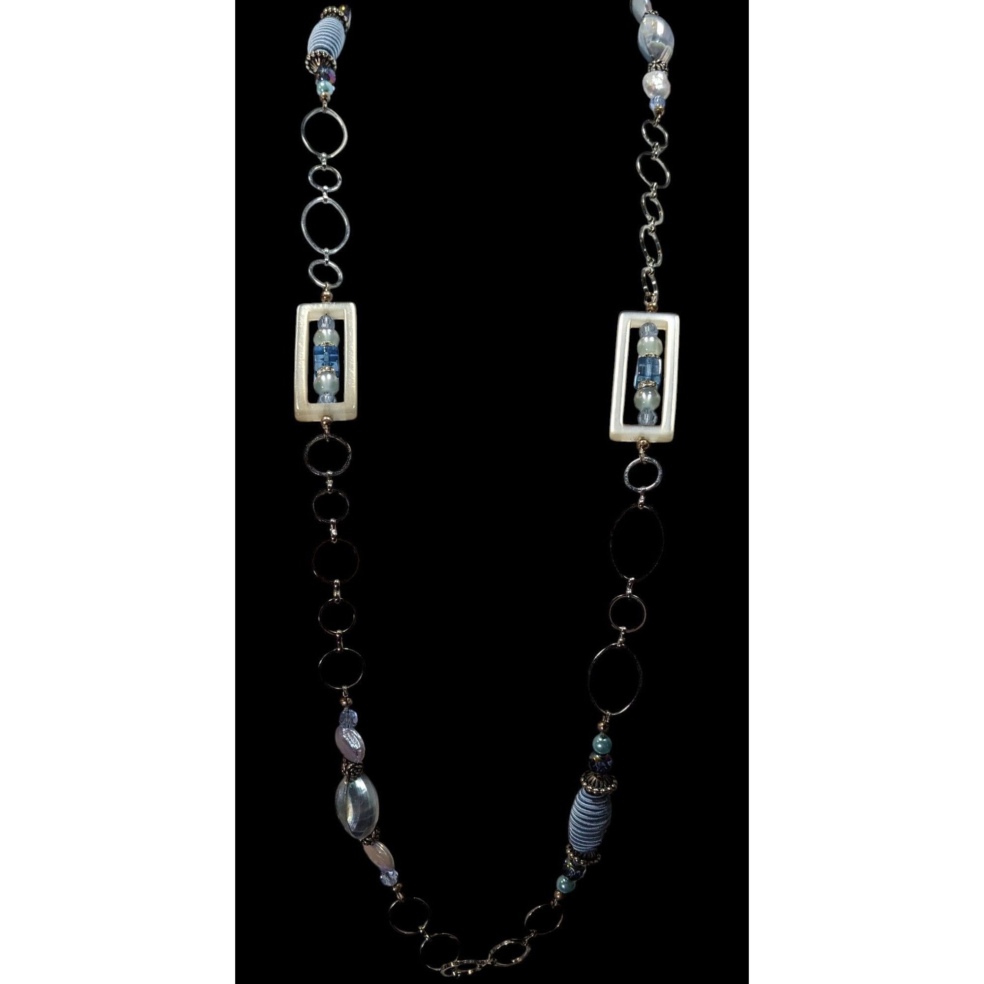 Other Mermaidcore Princess Blue And Silver Tone Pearl Glass And Lu Size ONE SIZE - 2 Thumbnail