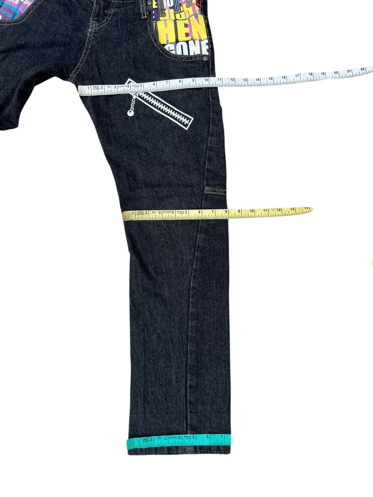 Vintage Double Waist Antfui Multiple Colour Denim Jeans Size US 29 - 5 Thumbnail