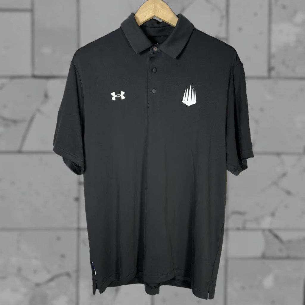 Under Armour NWT Under Armour UPF 40 Black Athletic Polo Shirt Mens Size M Size US M / EU 48-50 / 2 - 1 Thumbnail