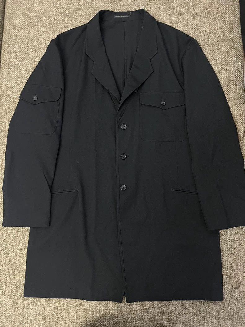 Yohji Yamamoto Yohji Yamamoto size 3 17ss multi-pocket zipper long blazer Size 36R - 1 Thumbnail