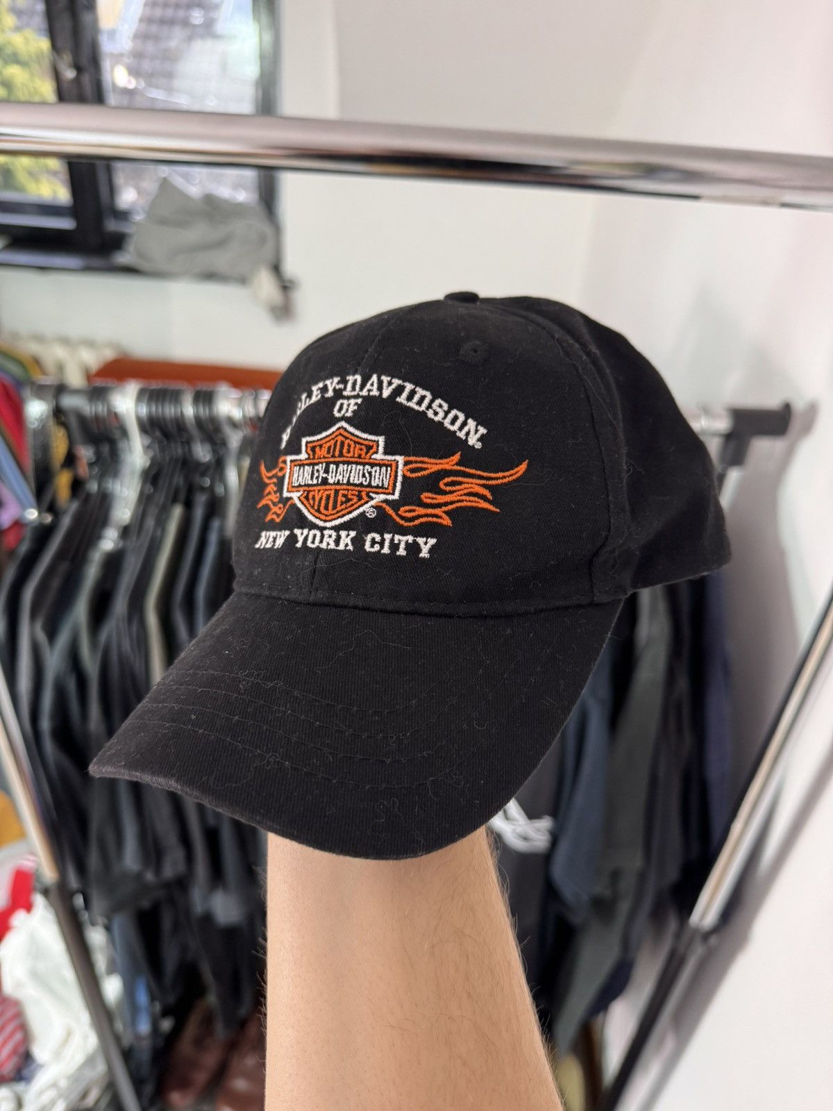 Harley Davidson × Vintage × West Coast Choppers Vintage Harley Davidson New York Hat Embroidered Logo 90s Size ONE SIZE - 2 Thumbnail