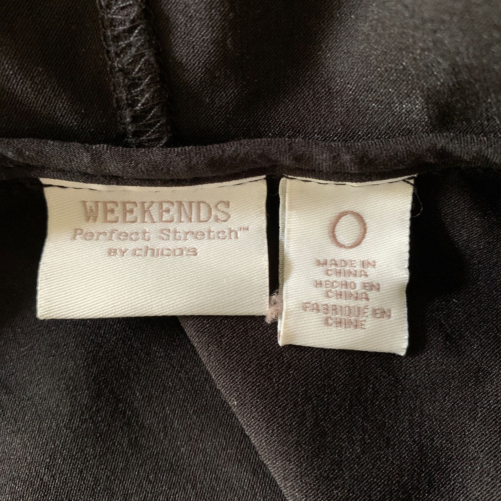 Chicos Chico's Hooded Jacket Black 3/4 Sleeves Full Zip Women Small Size S / US 4 / IT 40 - 7 Thumbnail