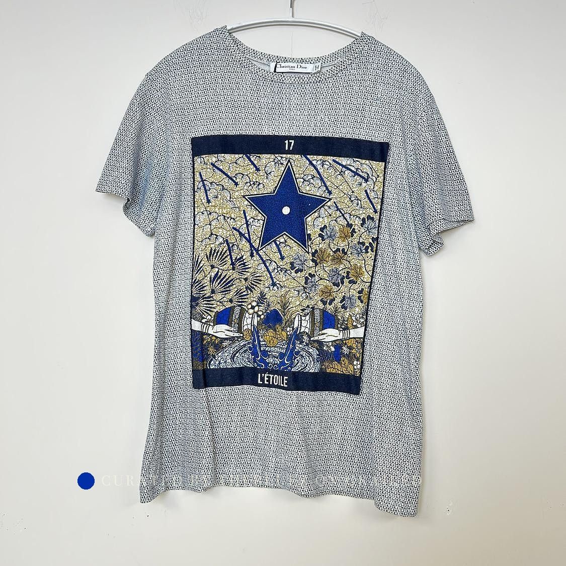 Dior Gray Star Print T-Shirt Size US S / EU 44-46 / 1 - 1 Thumbnail
