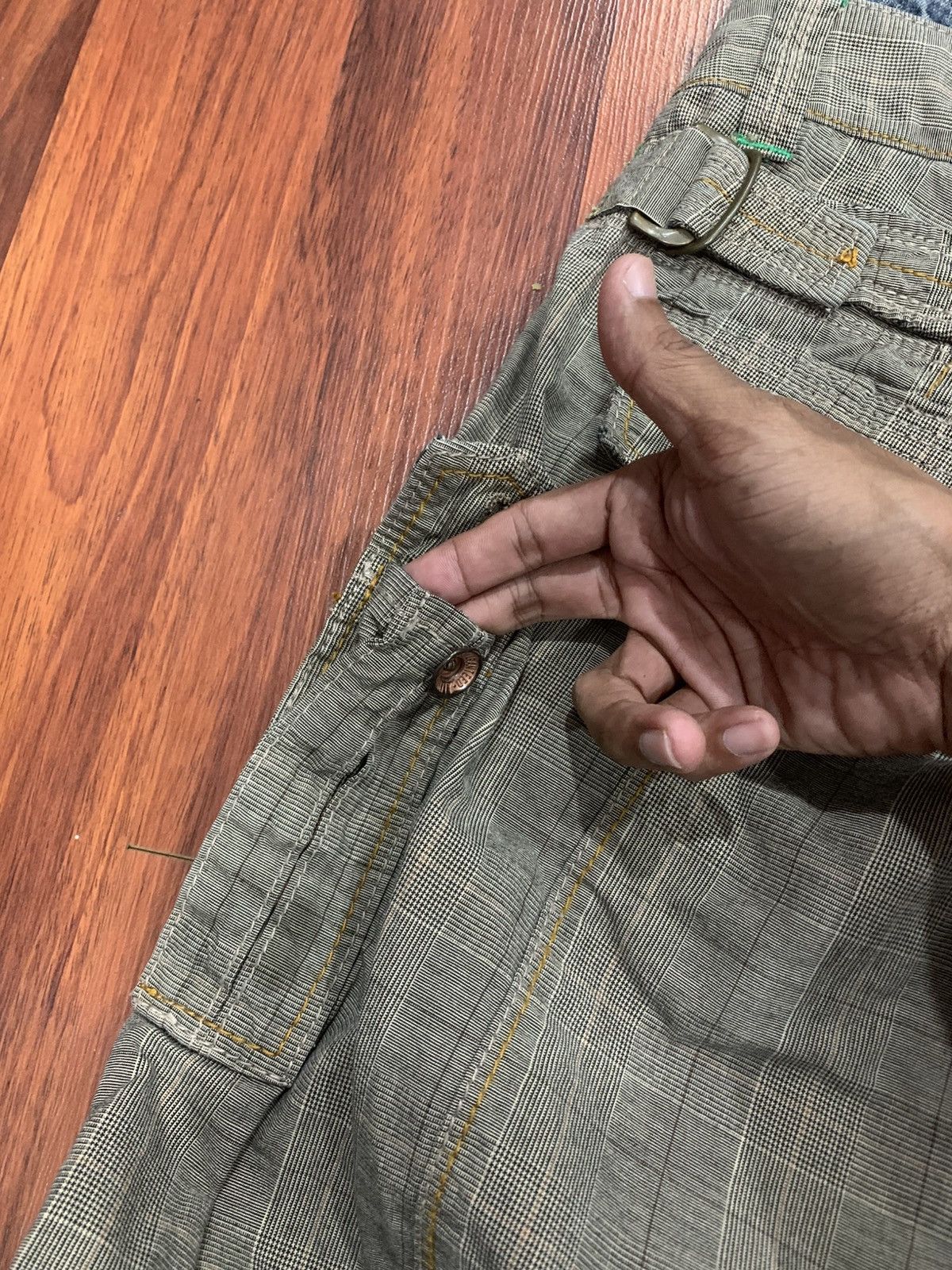 If Six Was Nine Three Dots Flared Checkered Pants Size 30" / US 8 / IT 44 - 11 Thumbnail