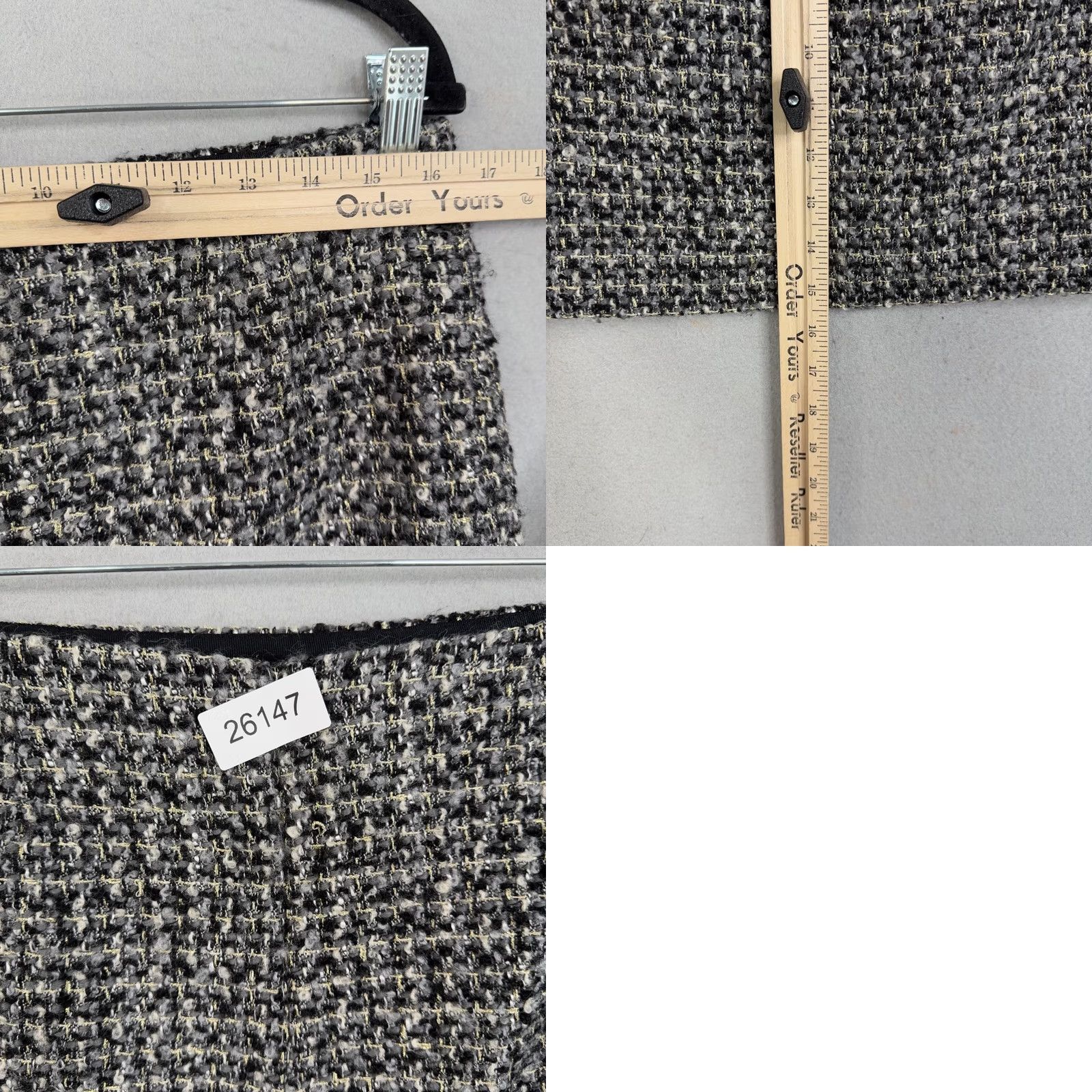 J.Crew J.Crew Skirt Womens 6 Gray Boucle Tweed Mini Pencil Lined Winter Office Size 28" / US 6 / IT 42 - 8 Thumbnail
