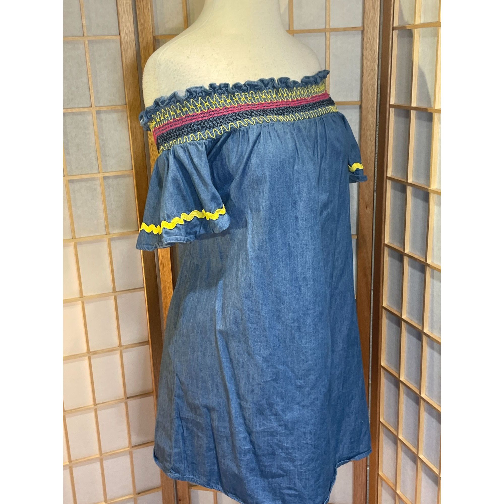 Anthropologie Anthro Flying Tomato Sm Chambray Minidress Size S / US 4 / IT 40 - 12 Thumbnail