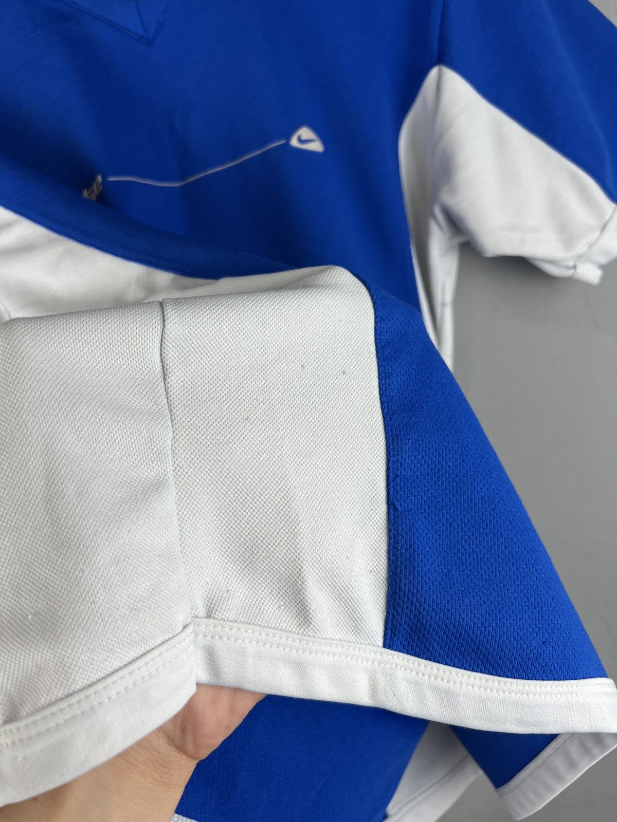 Nike × Vintage Vintage Y2K 90s Nike Air Center Swoosh Nylon jersey Size US M / EU 48-50 / 2 - 7 Thumbnail