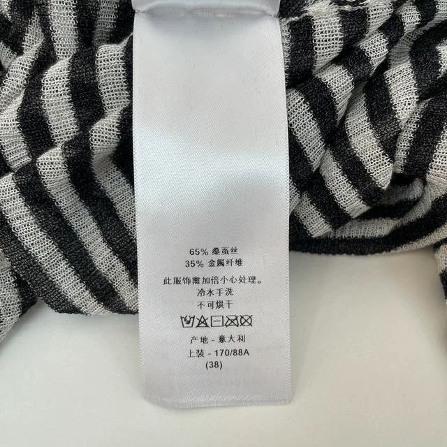 Dior Dior Black and white striped knitted long sleeves Size XS / US 0-2 / IT 36-38 - 8 Thumbnail