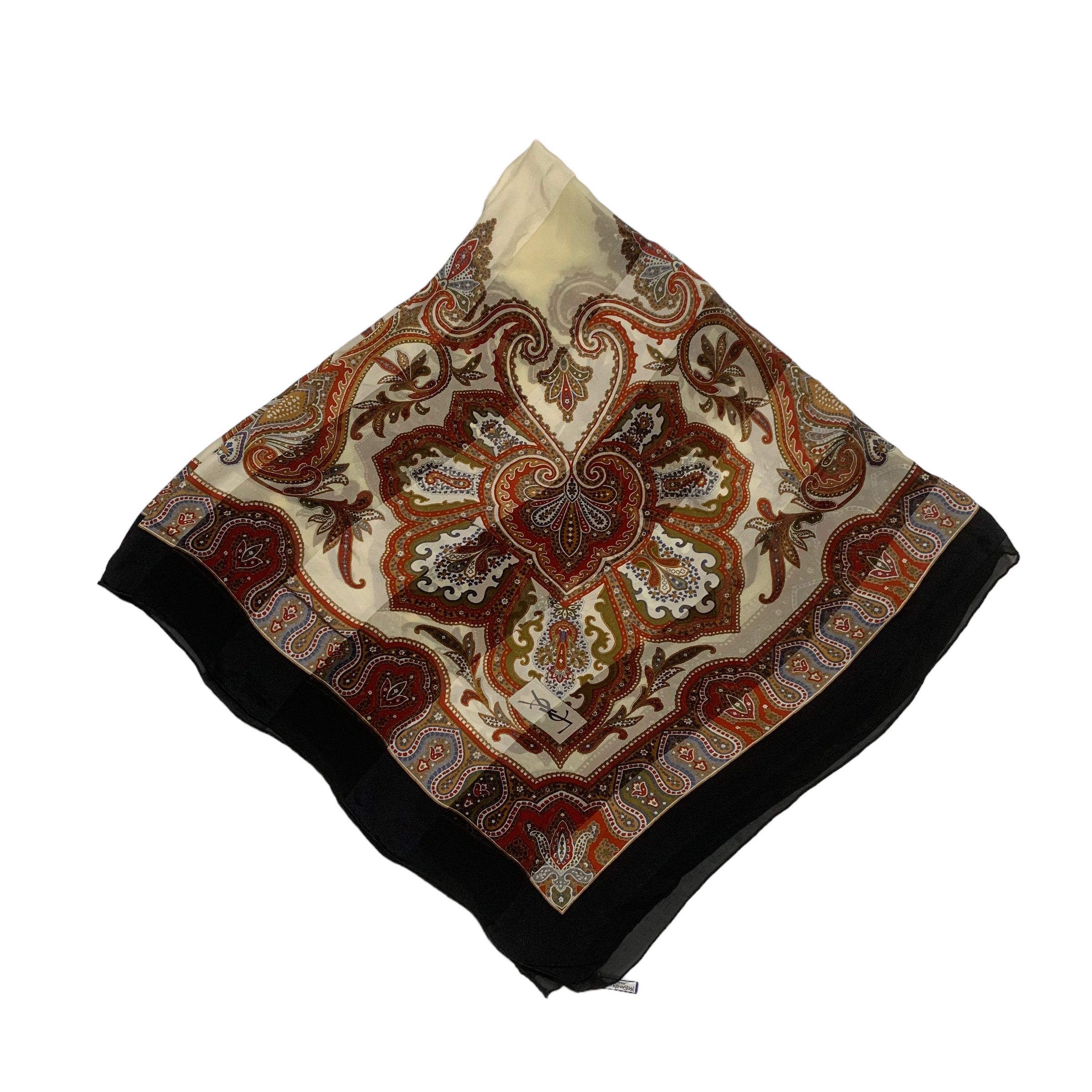 Yves Saint Laurent Yves Saint Laurent Silk Scarf Size ONE SIZE - 2 Thumbnail