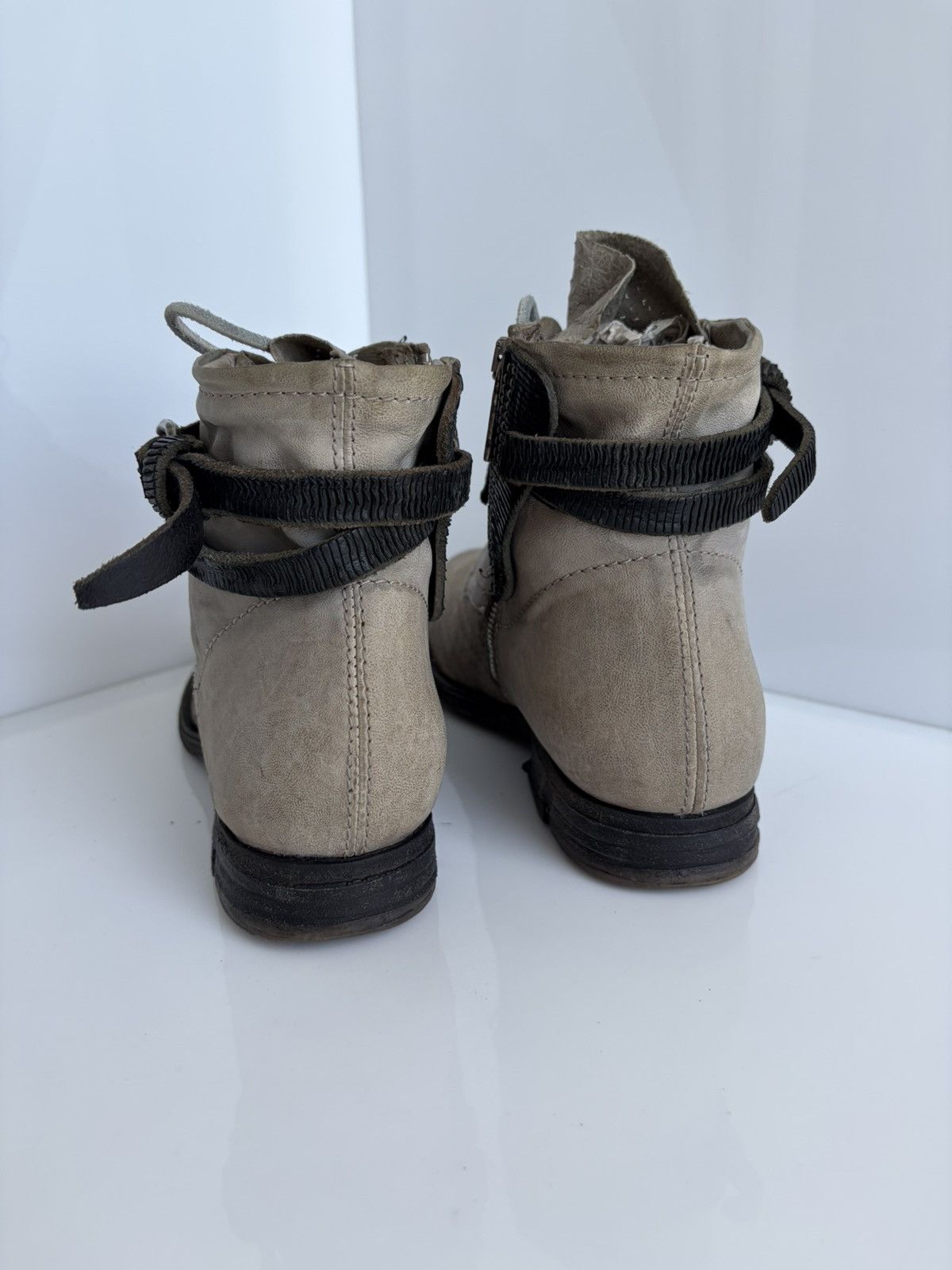 A.S.98 A.S. 98 Airstep Distressed Biker Guidi Buckle Ankle Boots Size US 8 / EU 41 - 5 Thumbnail