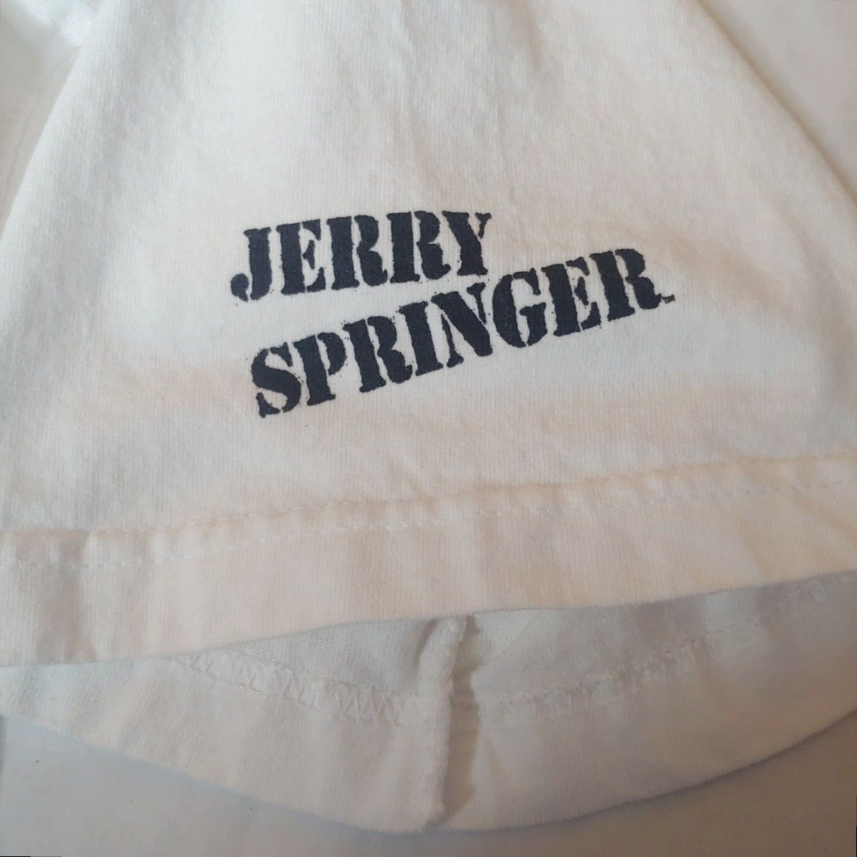 Fruit Of The Loom VINTAGE Jerry Springer Opera Shirt Men L White Crew Neck Short Sleeve Graphic Print The Hell With You I'm Going to Heaven T-Shirt Size US L / EU 52-54 / 3 - 3 Thumbnail