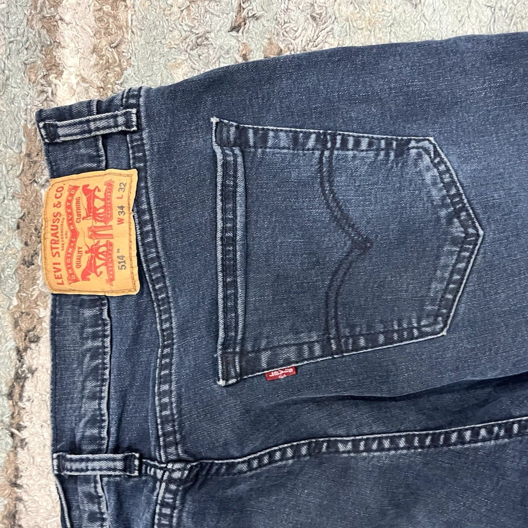 Levi's Levi's 514 Straight Jeans Mens 34x32 Regular Blue Denim Cotton 5-Pocket Inseam 32" Medium Wash Denim Levis 514 Straight Mens Regular Size 34x32 Size US 34 / EU 50 - 5 Thumbnail