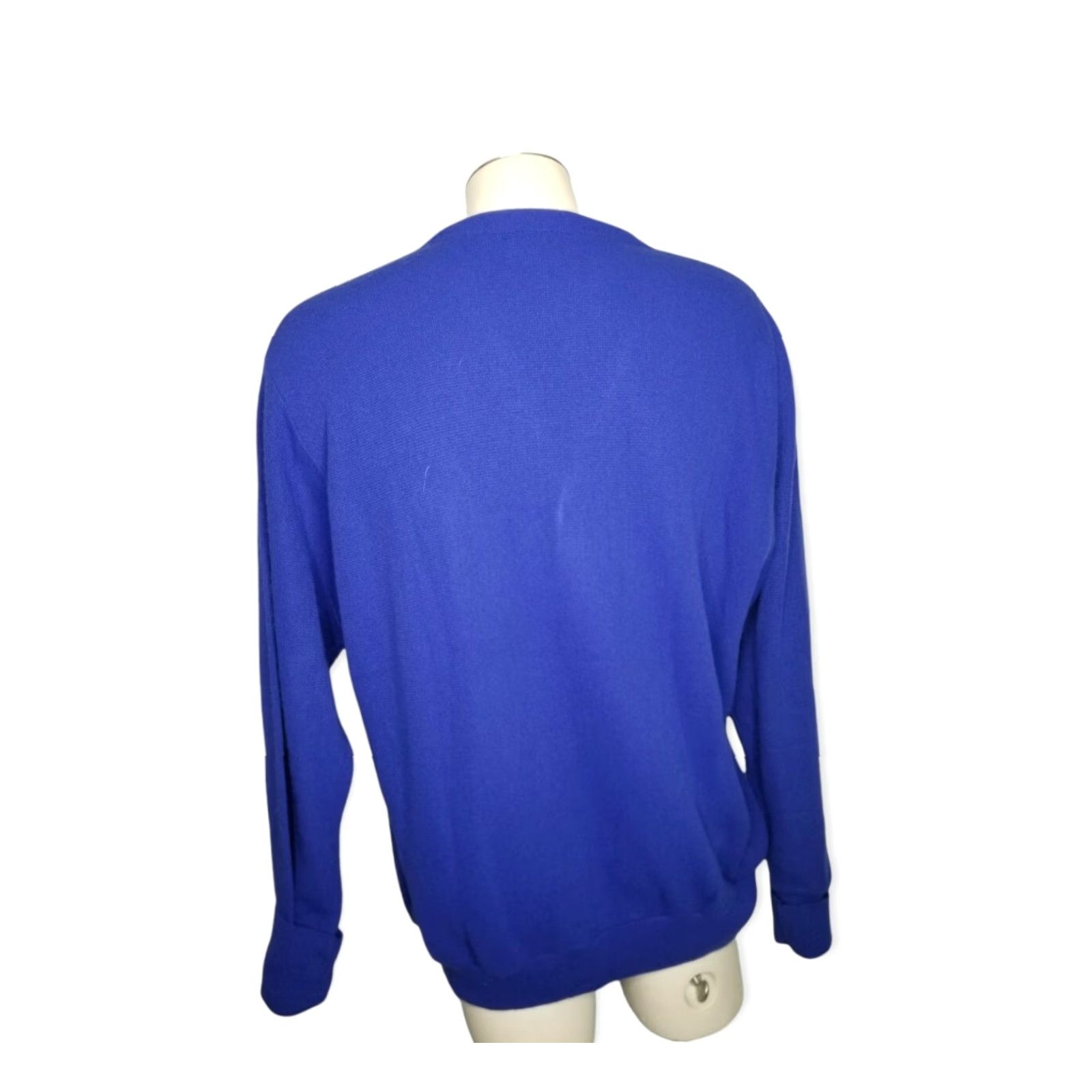 Izod VINTAGE IZOD Cardigan Sweater Mens XL Acrylic Blue Button Cuff Sleeves V-Neck Size US XL / EU 56 / 4 - 2 Thumbnail
