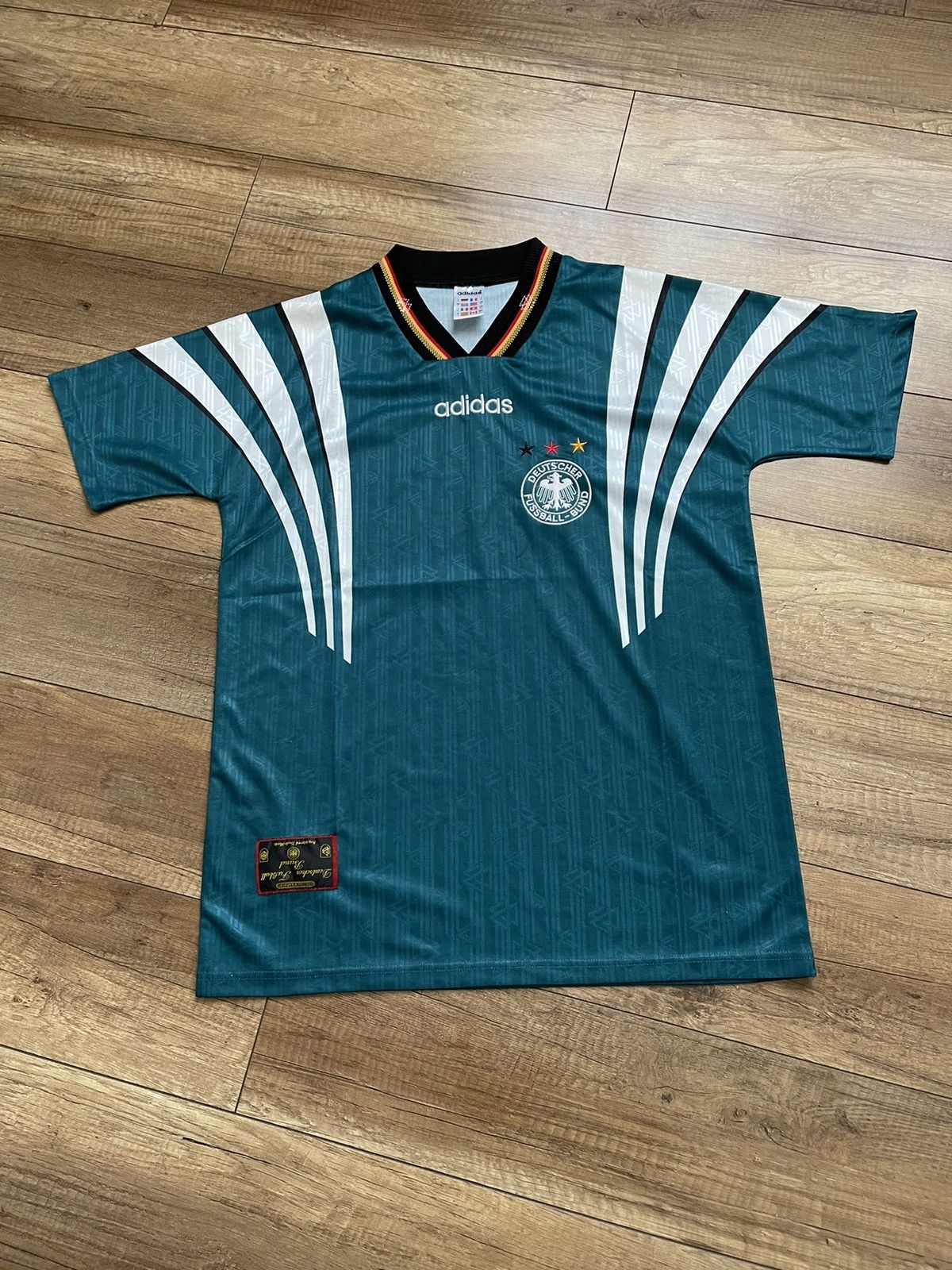 Adidas 1996/1997 Adidas Germany Deutschland Vintage Soccer Jersey Size US L / EU 52-54 / 3 - 2 Thumbnail