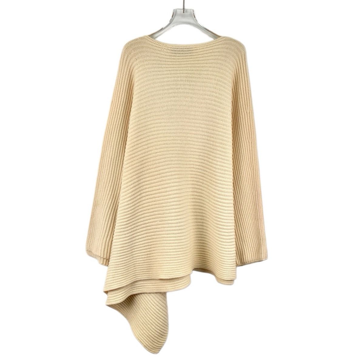Dior Dior Beige Cashmere Irregular Long Sleeve Knit Sweater K26WX Size L / US 10 / IT 46 - 2 Thumbnail