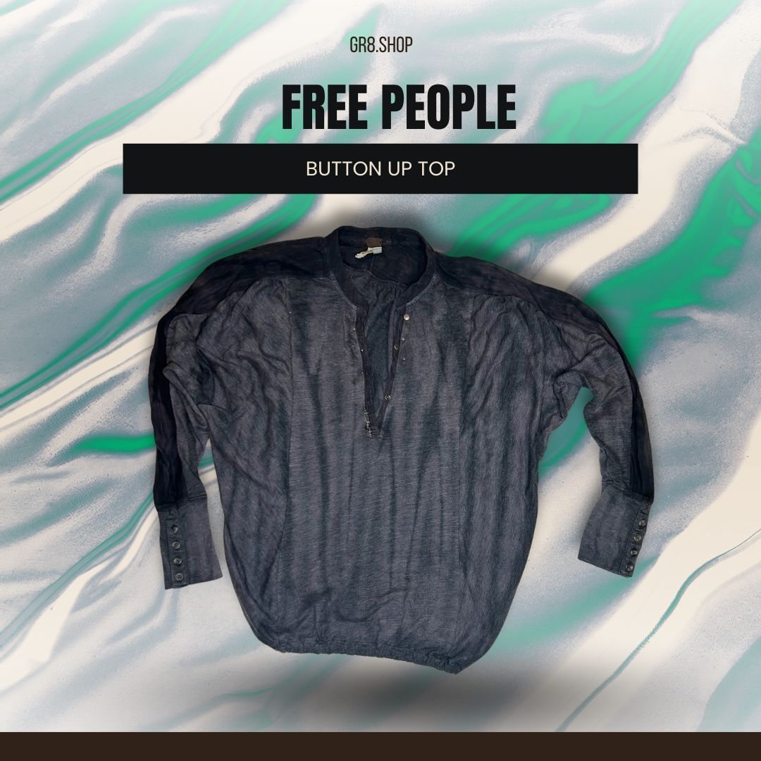 Free People Free People We The Free Button Up Top Sheer Long Sleeve Ligh Size US M / EU 48-50 / 2 - 1 Thumbnail