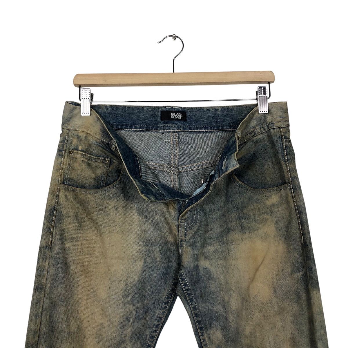 Japanese Brand Vintage Skinny Denim Jeans Glad News Acid Wash Issey Miyake Size US 34 / EU 50 - 17 Thumbnail