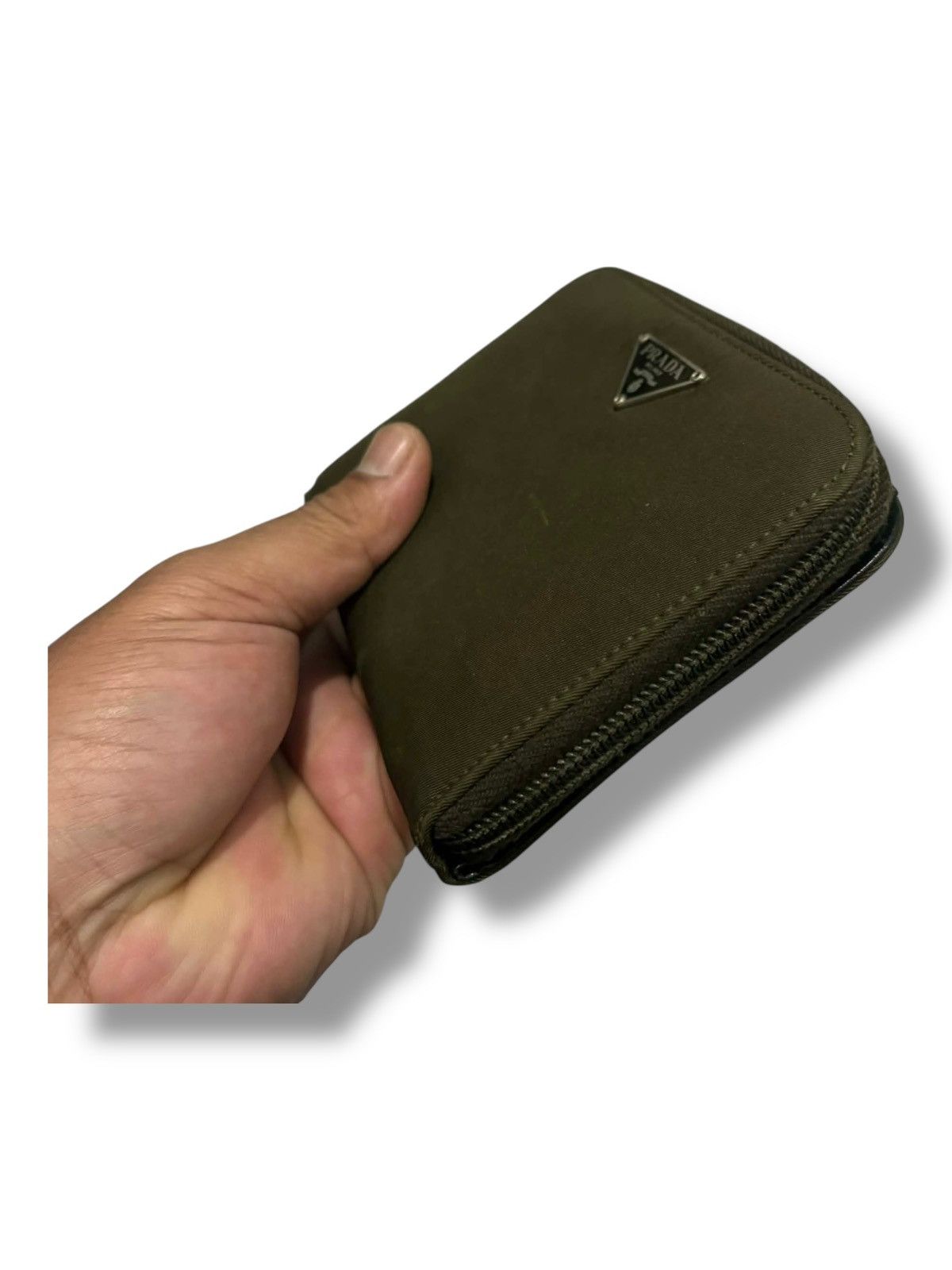 Prada Prada Olive Nylon Zip Wallet Size ONE SIZE - 8 Thumbnail