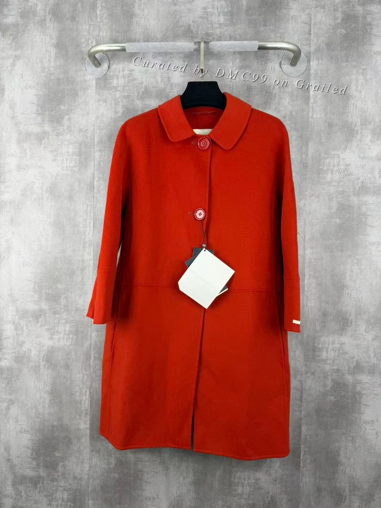 Max Mara MaxMara Maple Red Wool Coat Size S / US 4 / IT 40 - 1 Thumbnail
