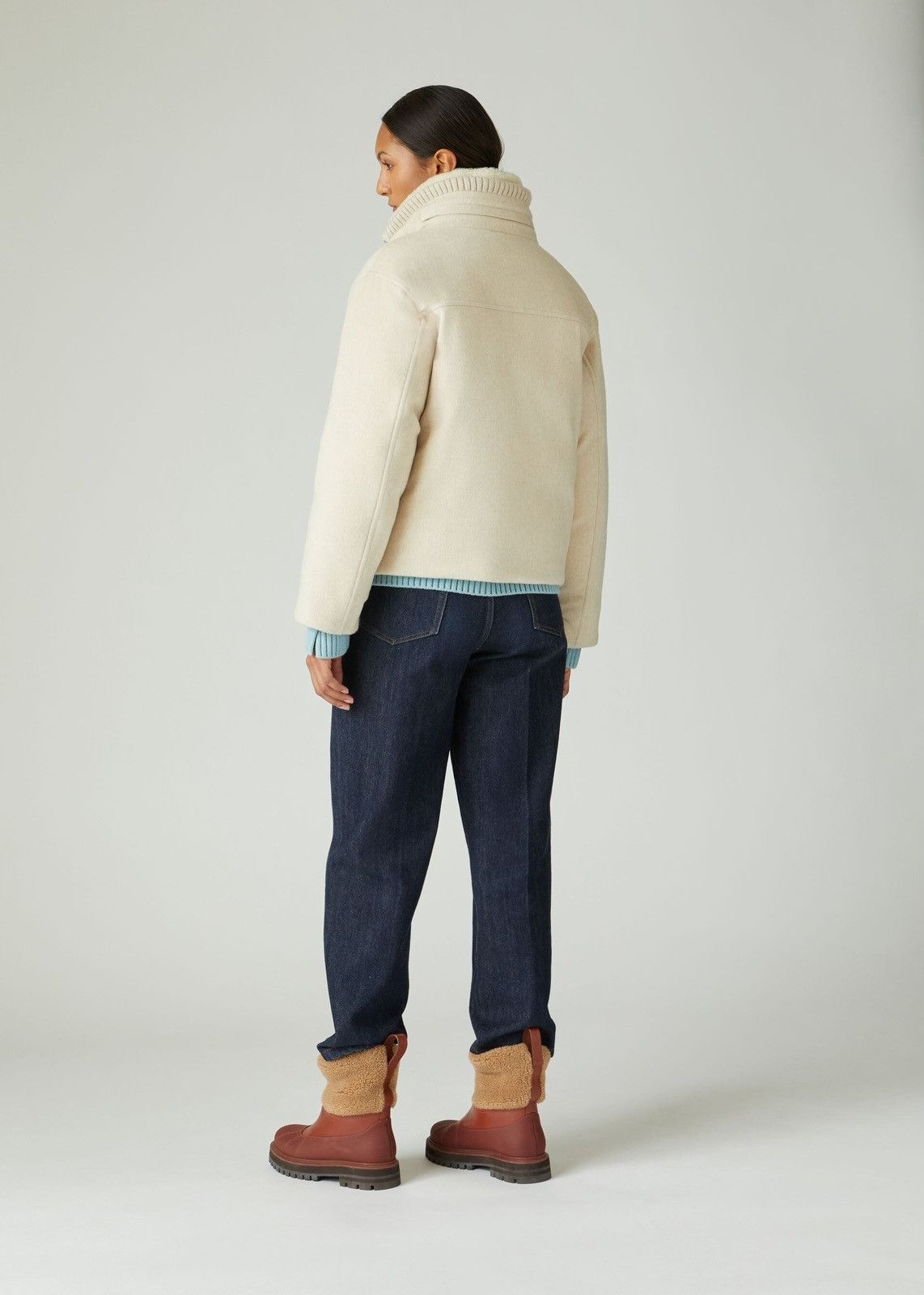 Loro Piana o1srvl11e0824 Gump Storm Castorino Cashmere Jacket in Ivory Size XL / US 12-14 / IT 48-50 - 6 Thumbnail