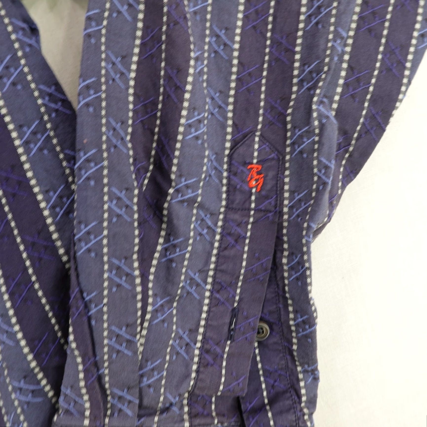 Robert Graham VINTAGE Robert Graham Striped Button-Up Shirt Men Large Blue Cotton Long Sleeve Collared Designer Classic Mens Size US L / EU 52-54 / 3 - 4 Thumbnail