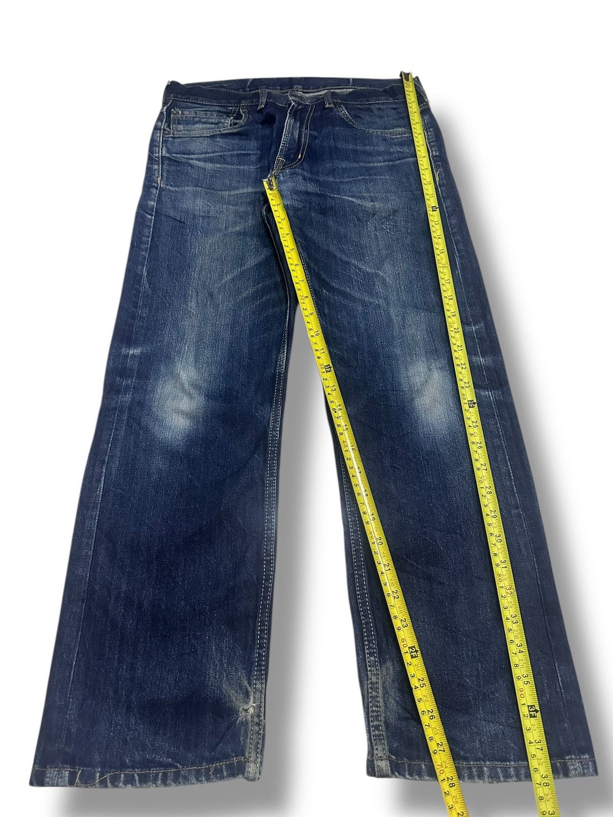 HOLLYWOOD RANCH MARKET Vintage HRM Distressed Jeans Baggy Loose With Thunder Faded Size US 32 / EU 48 - 13 Thumbnail