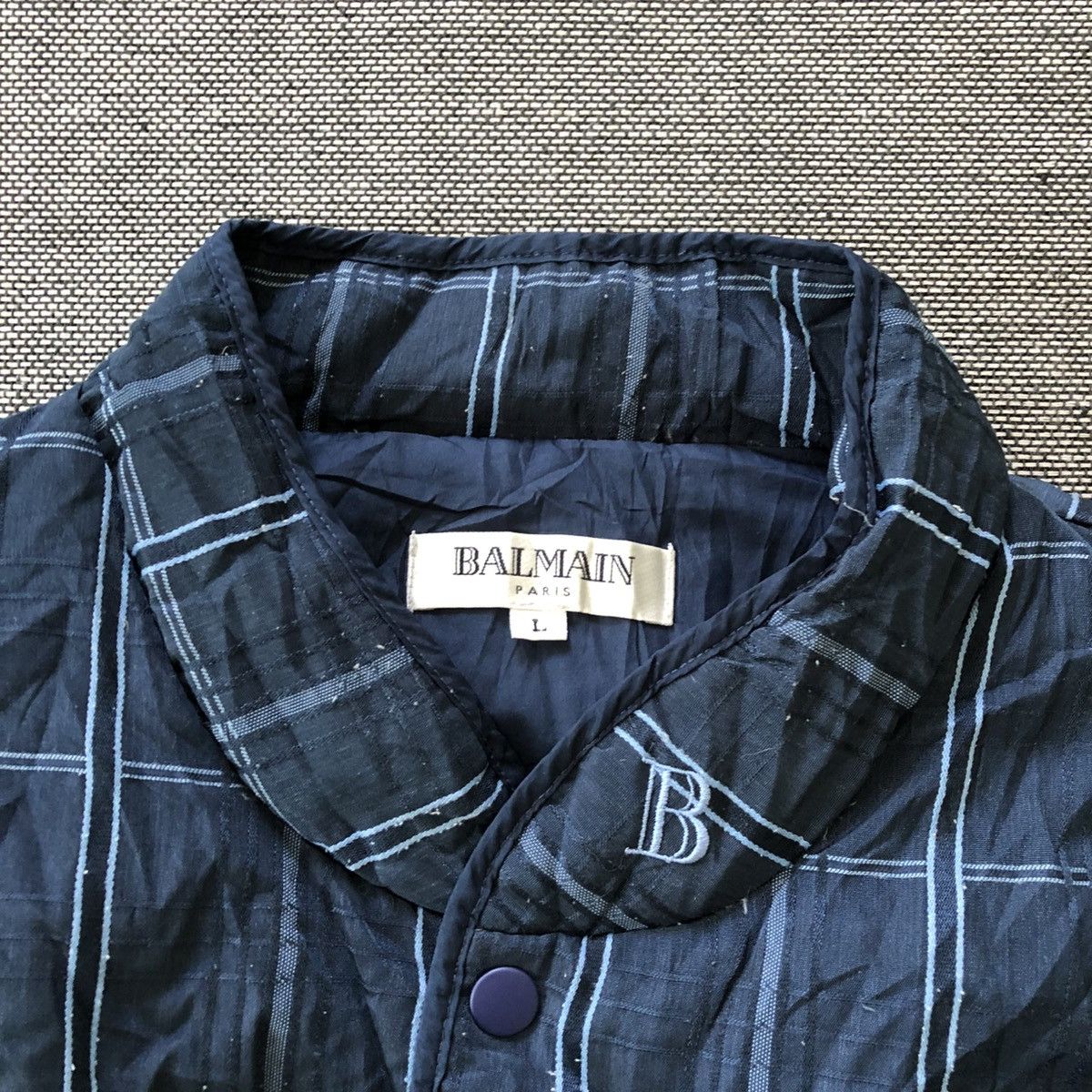 Balmain BALMAIN Paris Nice Checked Quilted Jacket Size US L / EU 52-54 / 3 - 7 Thumbnail