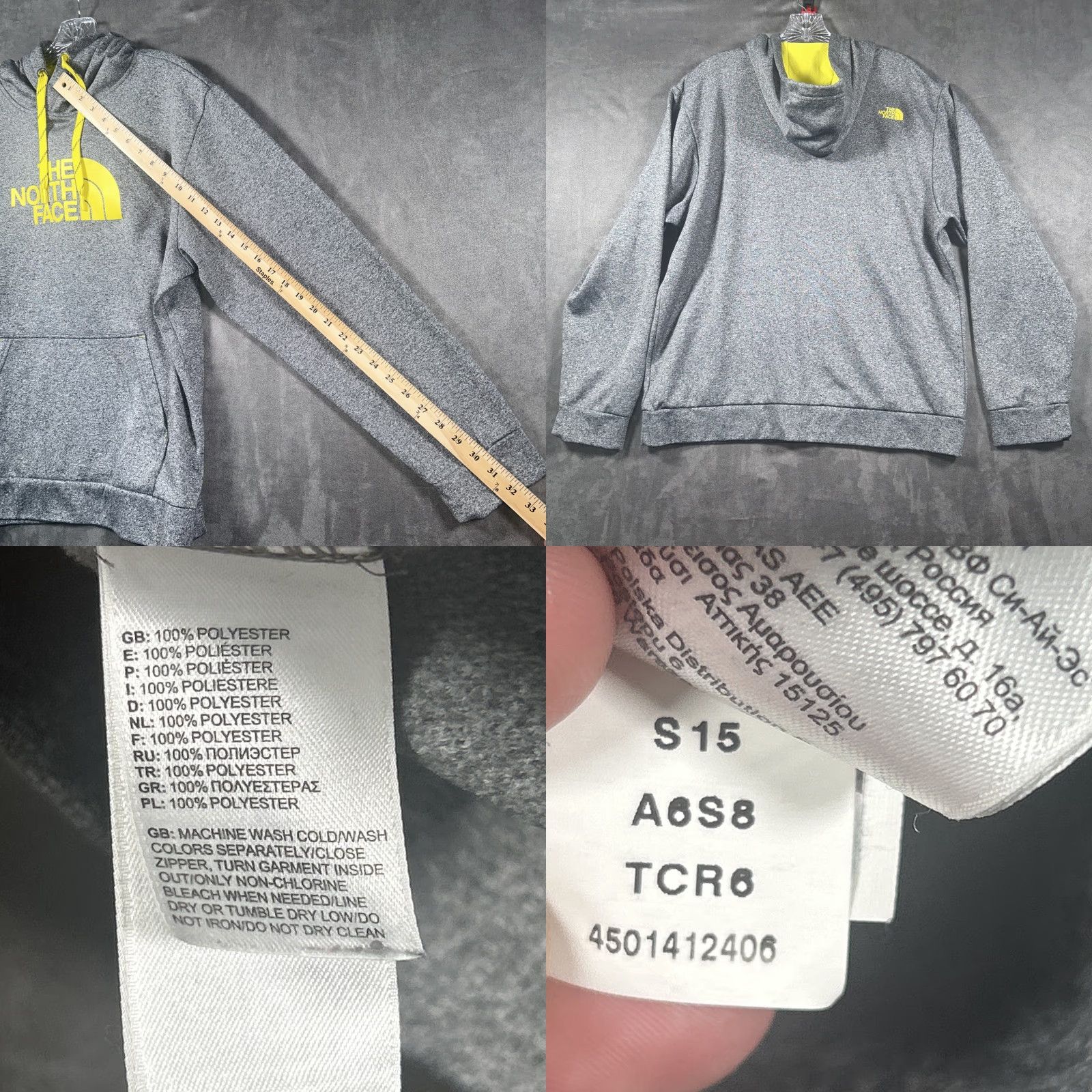 The North Face The North Face Hoodie Mens L Gray Pullover Logo Graphic Print Hooded Pockets Shirt Sweatshirt Size US L / EU 52-54 / 3 - 8 Thumbnail