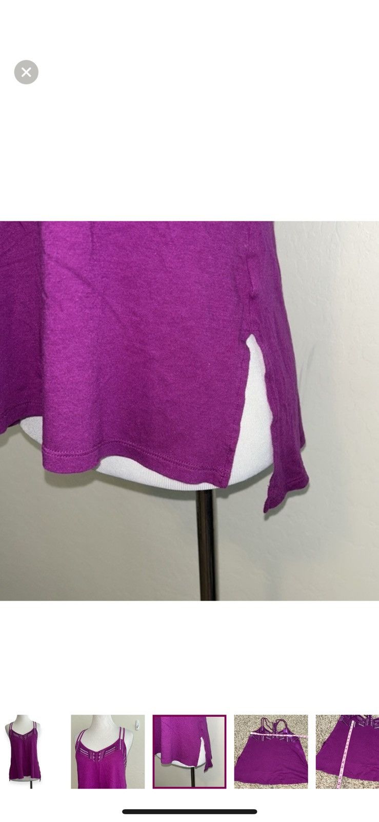 Express Express XS purple embroidered tank top Size XS / US 0-2 / IT 36-38 - 3 Thumbnail