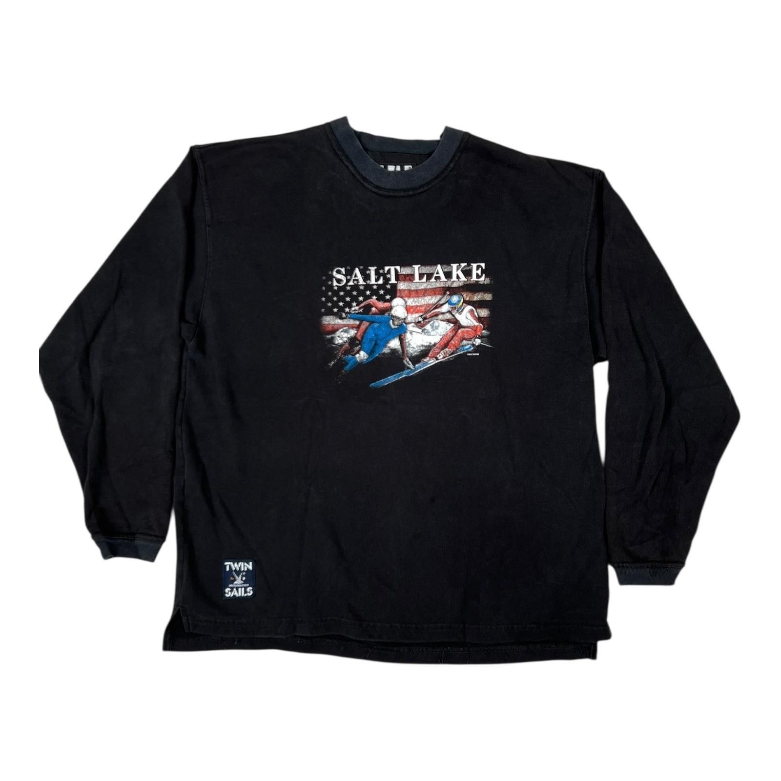 Helly Hansen Vintage Helly Hansen Shirt Mens XL Black Salt Lake Ski Twin Size US XL / EU 56 / 4 - 1 Thumbnail