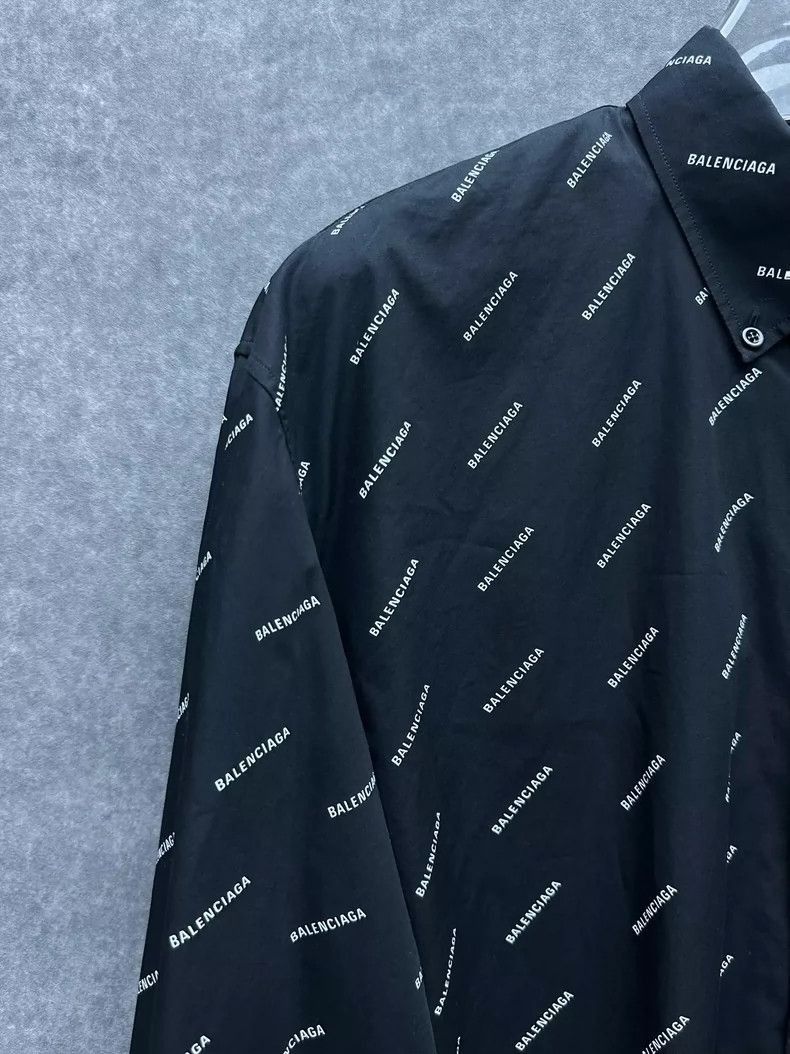 Balenciaga Balenciaga Logo Print Long Sleeve Casual Shirt-2506 Size US M / EU 48-50 / 2 - 6 Thumbnail