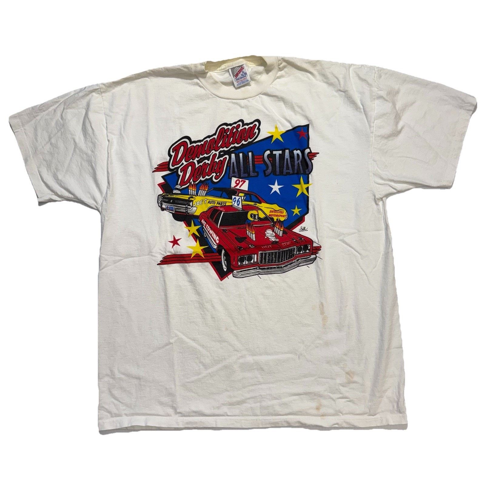 Jerzees Vintage 1996 DEMOLITION DERBY ALL STARS JERZEES MADE IN USA Size US XL / EU 56 / 4 - 1 Thumbnail