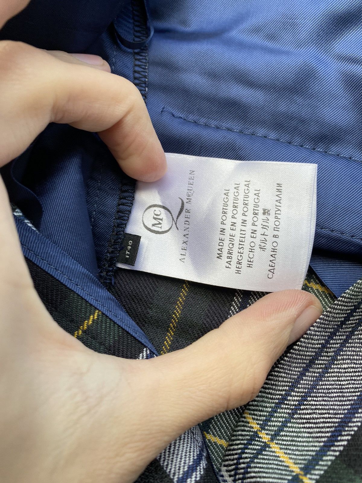 Alexander McQueen Alexander mcqeen wool plaid dress pants size 40 Size 27" / US 4 / IT 40 - 8 Thumbnail